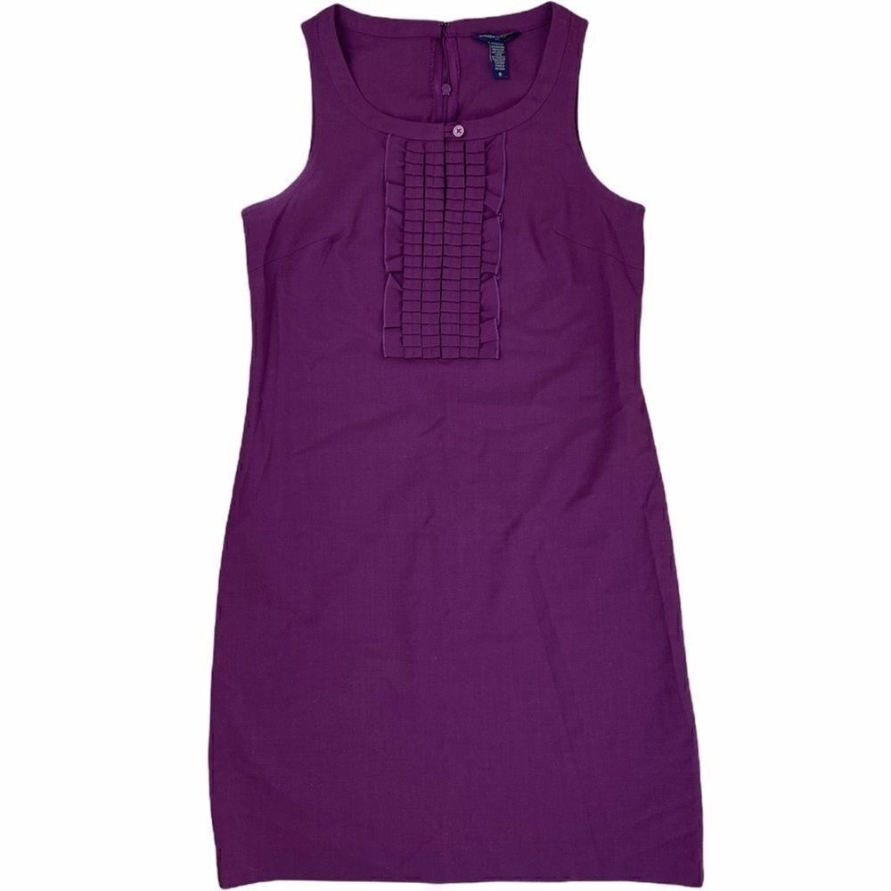 Banana Republic‎ Dress Womens Size 0 Purple Scoop Neck Sleeveless Dress